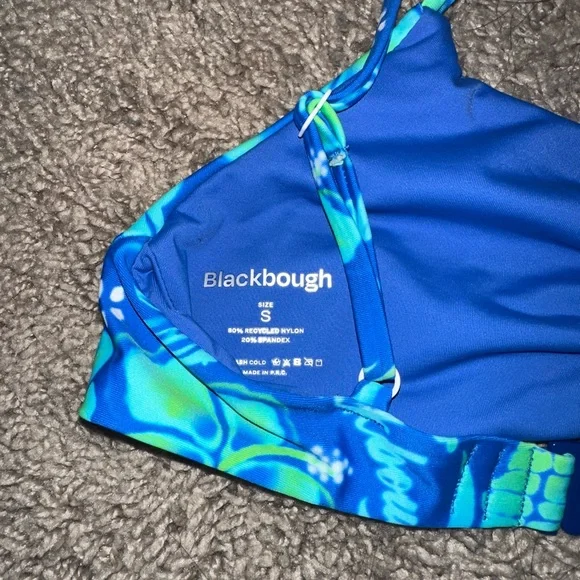 Blackbough Swim Bikini Top S Electric Beach Floral Recycled Nylon NWOT - Picture 5 of 6